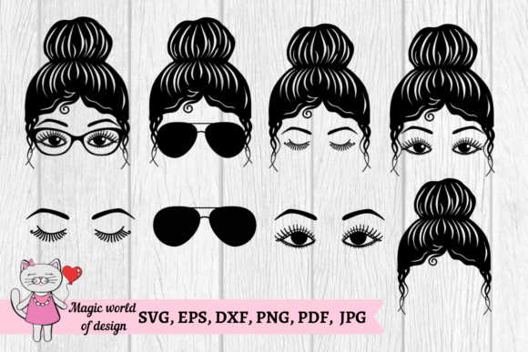 Messy Bun Hair SVG Bundle: A Designer's Stitch Test