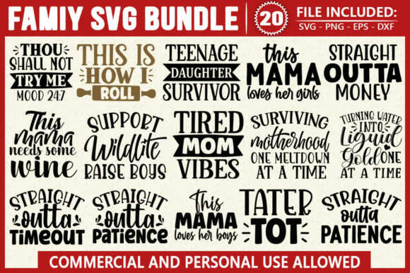 Mom, Dad, Family SVG Bundle Vol 13 Review