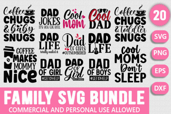 Mom, Dad, Family SVG Bundle Vol 3 Review